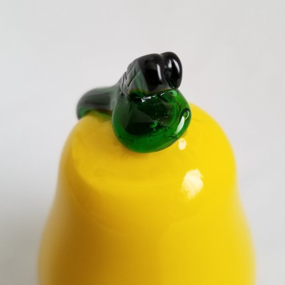 Art Glass Yellow Pear Fruit Decorative Art Décor / Home Décor Collectible - Picture 8 of 10